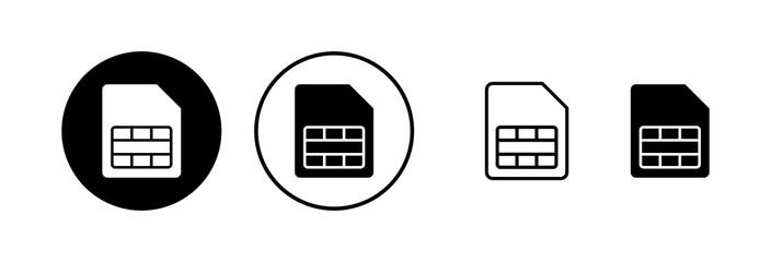 Sim card icon vector illustration. dual sim card sign and symbol