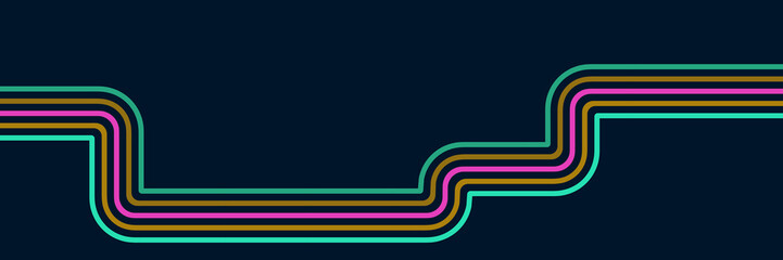 Retro pattern design in abstract funky style with colorful and lines. Vector illustration.