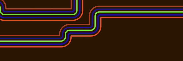 Retro pattern design in abstract funky style with colorful and lines. Vector illustration.