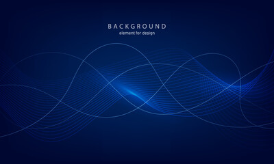 Abstract background. Wave element for design. Digital frequency track equalizer. Stylized line art. Colorful shiny wave with lines created using blend tool. Curved wavy line smooth stripe. Vector.