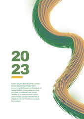 2023 Happy New Year logo text design. 2023 number design template. Collection of 2023 Happy New Year posters. Vector illustration