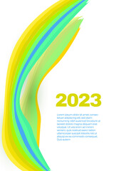 2023 Happy New Year logo text design. 2023 number design template. Collection of 2023 Happy New Year posters. Vector illustration