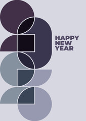 Happy new year 2023 poster template with colorful number. Greeting concept for 2023 new year celebration