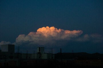 nubes al atardecer