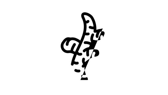 ginger vitamin food line icon animation