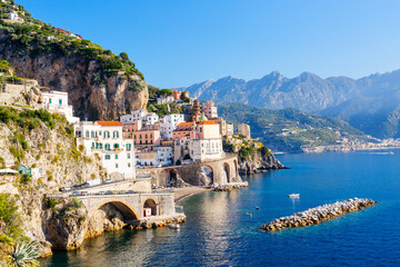 Atrani town in Amalfi coast in Italy