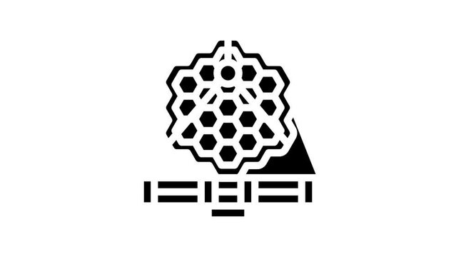 james webb space telescope line icon animation