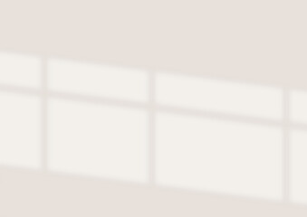 Minimal background with shadow. Aesthetic window shadow. Shadow from window on white wall background