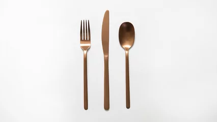 Fotobehang bronze cutlery © Jose