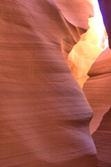 Lower Antelope Slot Canyon with its colorful colors from the canyon floor