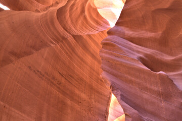 Lower Antelope Slot Canyon with its colorful colors from the canyon floor