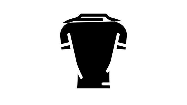 t-shirt with autograph line icon animation