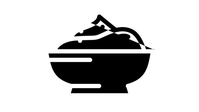 quark milk product line icon animation