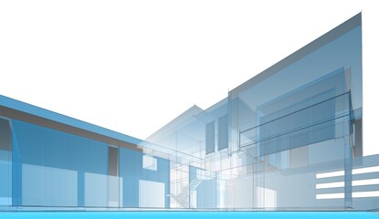 Obraz na płótnie Canvas 3d rendering of a modern building 