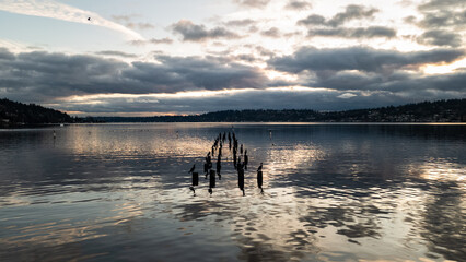 sunset over lake washington 