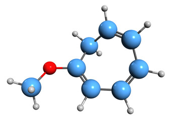 Obraz premium 3D image of C-H skeletal formula - molecular chemical structure of chemical warfare agent isolated on white background 