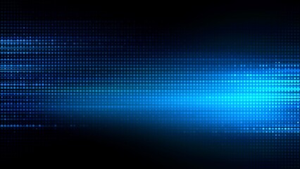 Obraz premium Abstract graphic design of speed lines background blending glowing dots in blue beige tones. for technology game scene urban computer connection future banner ad