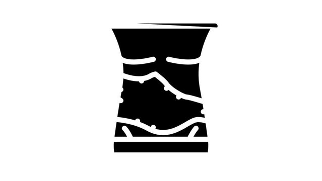 shingles skin disease line icon animation