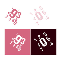 Numeric icon vector symbol