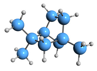 Obraz premium 3D image of fenhan skeletal formula - molecular chemical structure of terpene isolated on white background 
