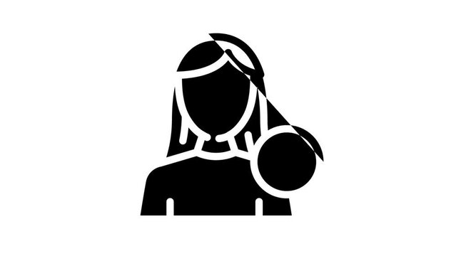 new usel female line icon animation