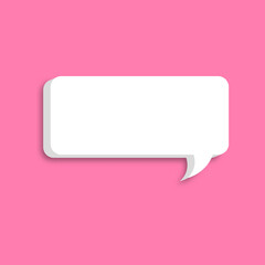 Fototapeta premium 3d speech bubble icon isolated on pink background