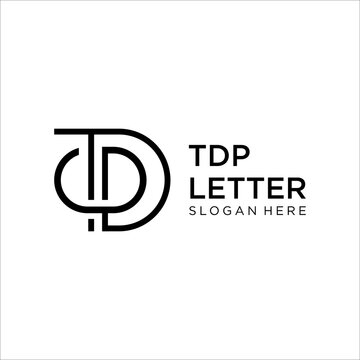 TDP letter monogram logo design vector