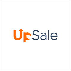 Up, Up Sale text logo icon design vector template