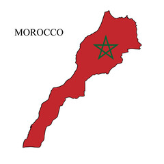 Morocco map vector illustration. Global economy. Famous country. Northern Africa. Africa.