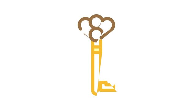 old style key color icon animation