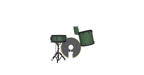 Drum Set Full vector design with white background