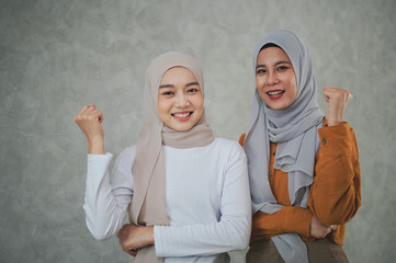 Two confident Islamic business women.