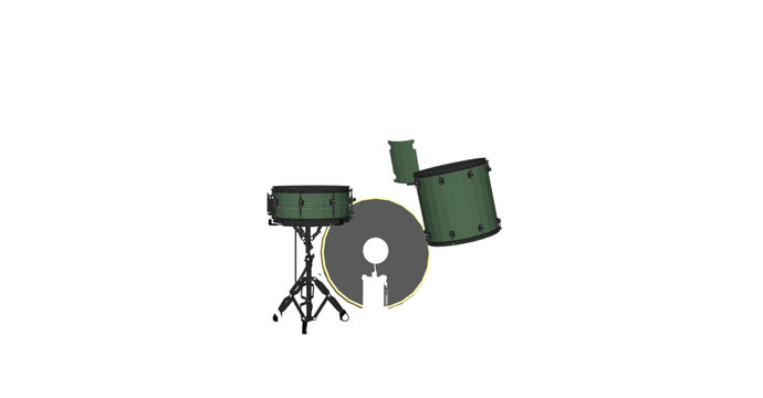 Drum Set Full vector design with white background