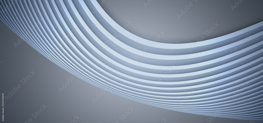 Poster 3D rendering of silver curved lines with abstract texture texture background