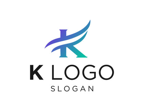 Logo about K Letter on a white background. created using the CorelDraw application.