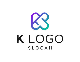 Logo about K Letter on a white background. created using the CorelDraw application.