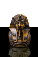 statue made of basalt stone, glass and metal dating back to the Pharaonic era