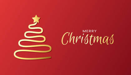 Merry Christmas golden hand lettering calligraphy