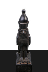 statue made of basalt stone, glass and metal dating back to the Pharaonic era