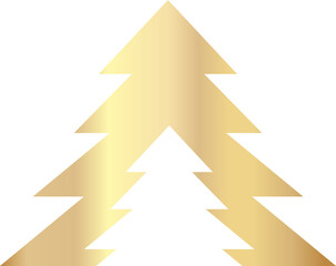 Obraz premium Gradient gold christmas tree