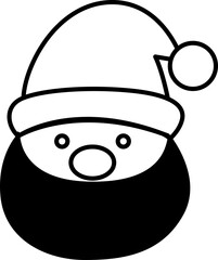 Obraz premium Christmas snowman face doodle