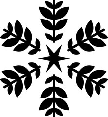 Christmas snowflake silhouette