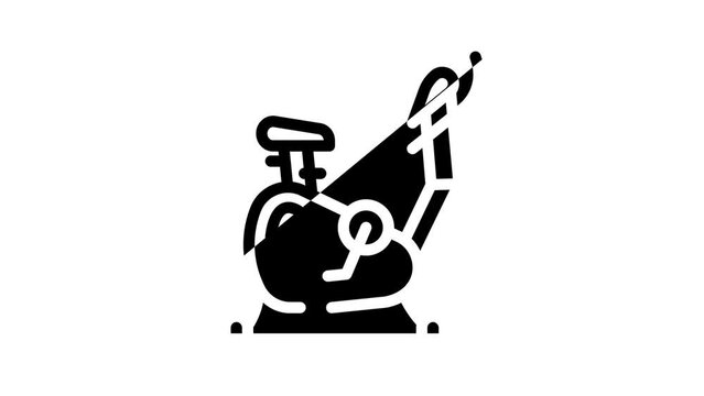 bike sportive equipment line icon animation