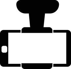 Obraz premium Car phone data charger holder icon. Car phone holder sign. flat style.