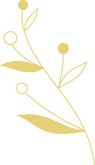 Gold leaf branch line art