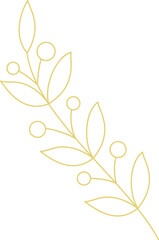 Gold leaf branch line art