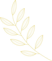 Gold leaf branch line art