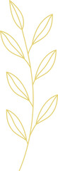Gold leaf branch line art