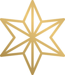 Gold christmas star 