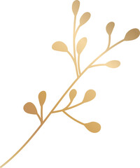 Gold leaf branch line art